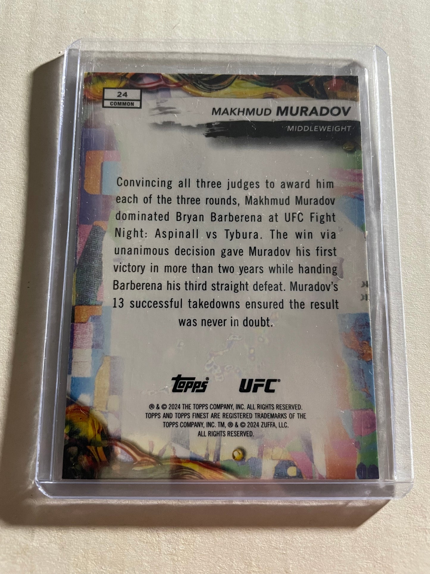 2024 Topps Finest UFC trading card Makhmud Muradov