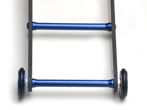 Carbon Fiber Wheelie Ladder Bar Set w/2 Wheels, Adjustable, compatible with 2wd Slash Heavy duty double ladder wheelie bar set for the Slash 2wd based street eliminators.
