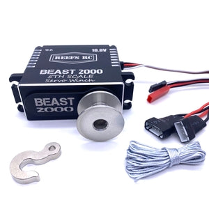 Beast 2000 5th Scale Servo Winch with Reefs Spool, Hook, Syn Line