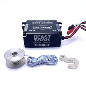 Beast 2000 5th Scale Servo Winch with Reefs Spool, Hook, Syn Line