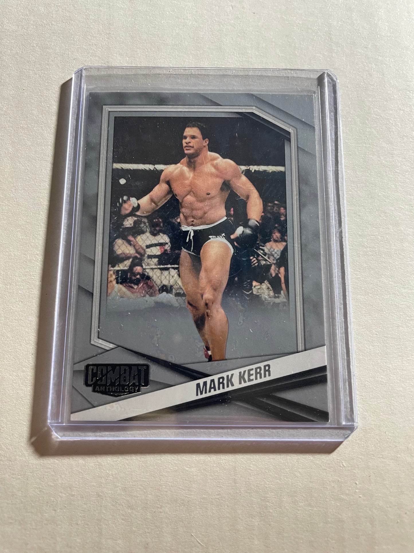 2025 Panini Combat Anthology trading card featuring retired UFC fighter Mark Kerr, whose nickname is "The Smashing Machine