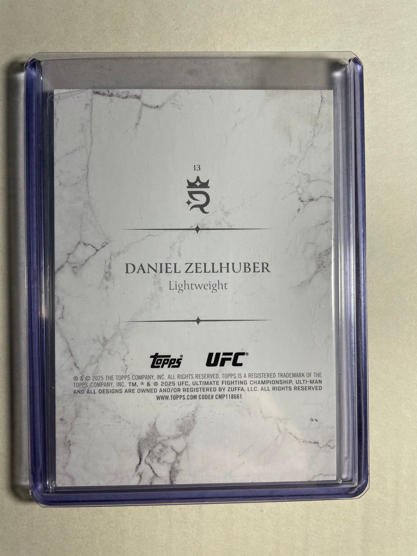 2025 Topps Chrome UFC Daniel Zellhuber Red Wave rookie card #08/15 Cards!!!