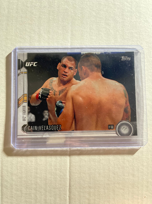 2015 Topps UFC Chronicles #63 trading card featuring former heavyweight champion Cain Velasquez.