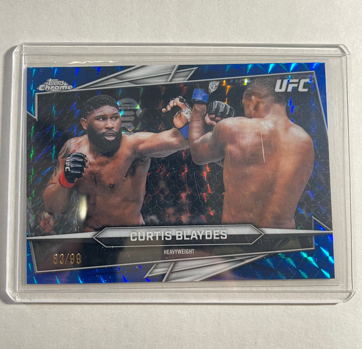 2026 Topps Chrome UFC Curtis Blaydes Lineage Magenta Refractor, serial numbered 83/99