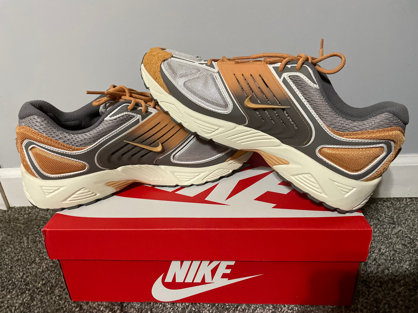 (NEW) Size 12M Nike Air Pegasus wave Premium college Grey Flat Phantom Copper moon