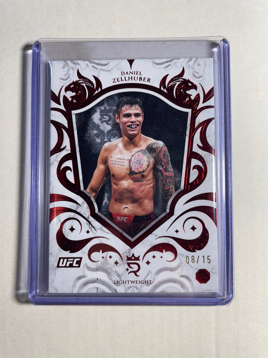 2025 Topps Chrome UFC Daniel Zellhuber Red Wave rookie card #08/15 Cards!!!