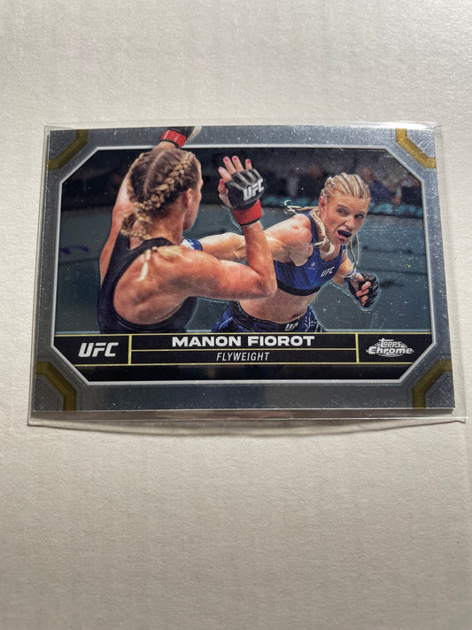 2024 Topps Chrome UFC card featuring fighter Manon Fiorot, card number #120