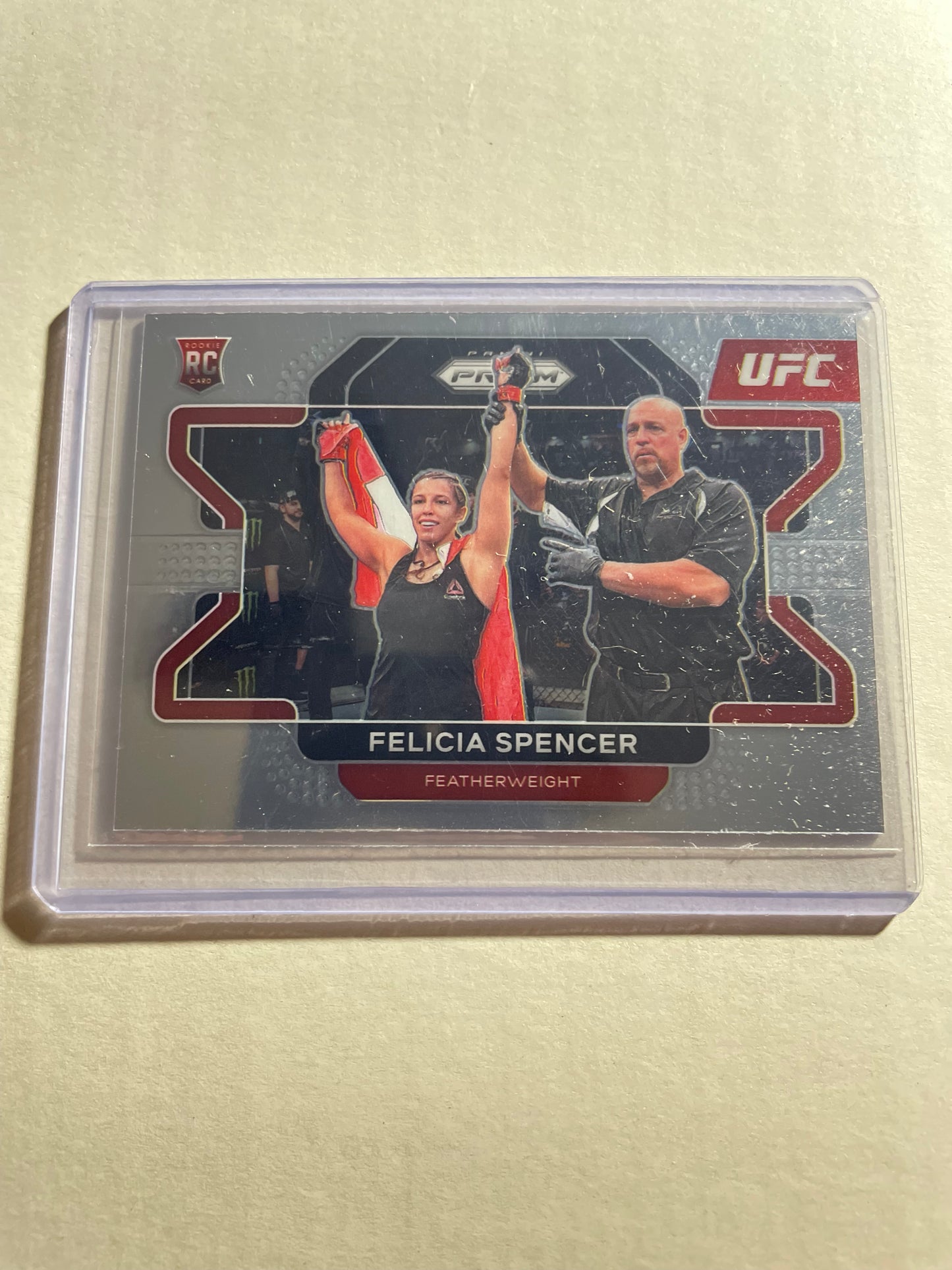 2022 Panini Prizm UFC Felicia Spencer rookie card #41 featuring a prominent "RC"