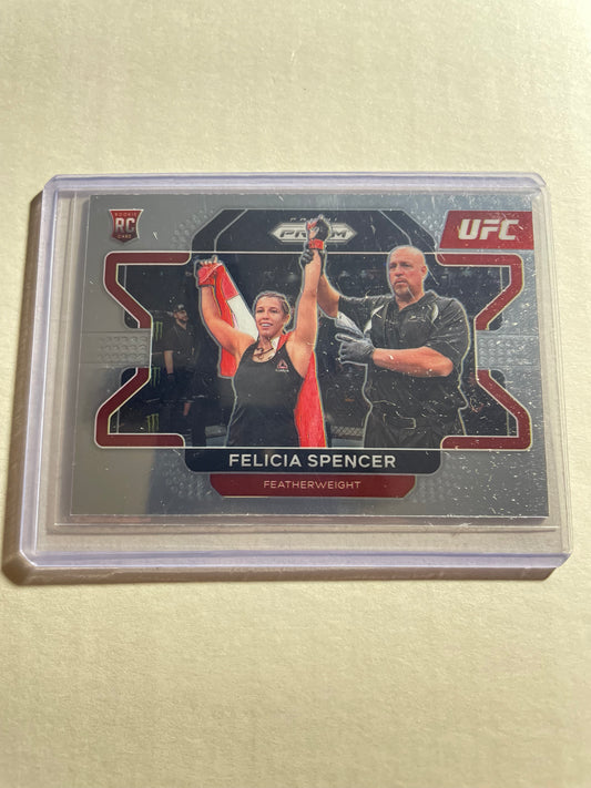 2022 Panini Prizm UFC Felicia Spencer rookie card #41 featuring a prominent "RC"