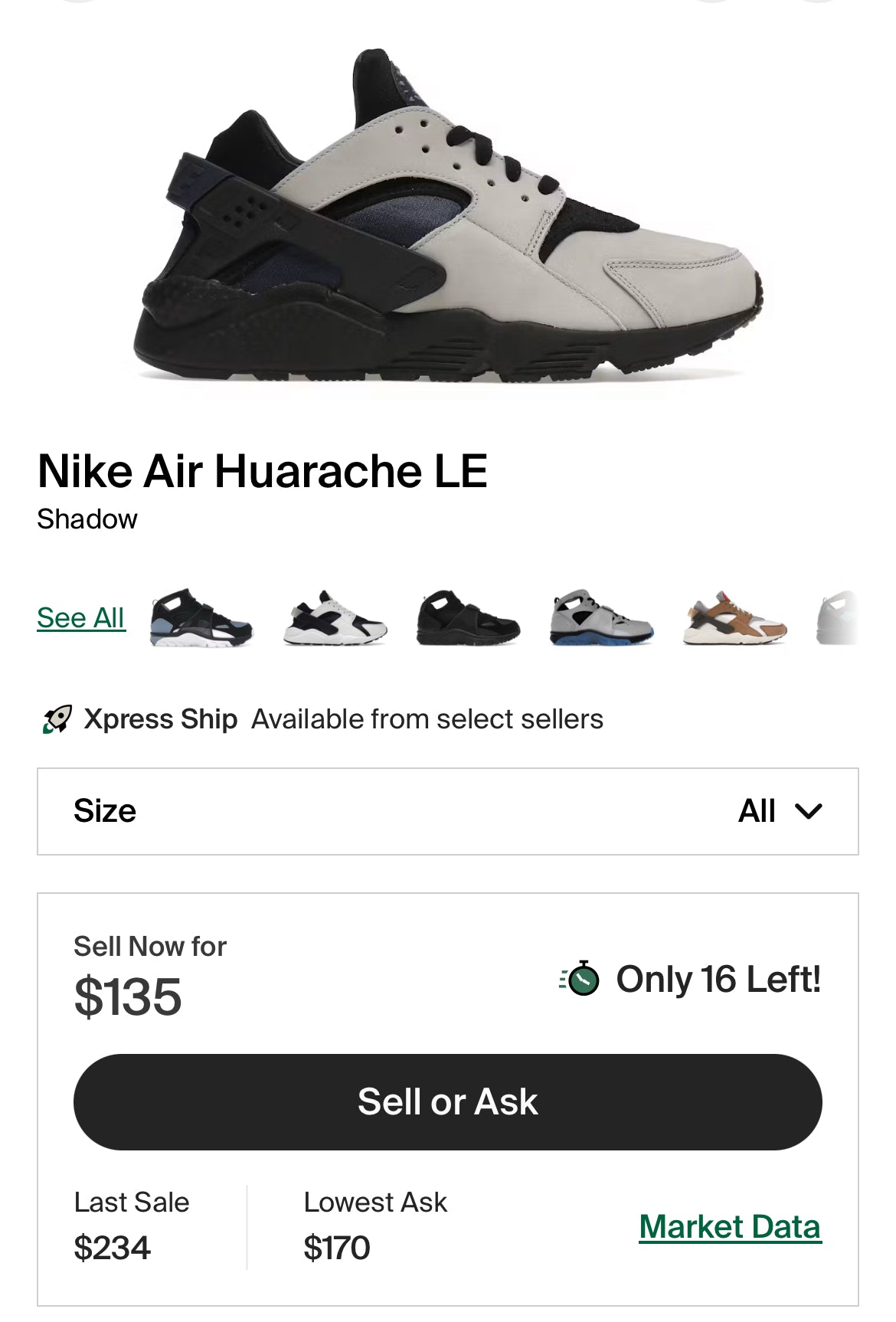 (New No Box) Nike Air huarache LE Size 14M