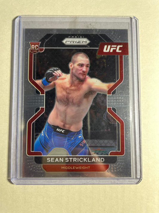 2022 Panini Silver Prizm UFC #172 Sean Strickland rookie card