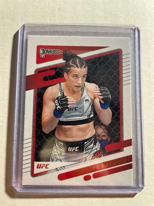 2022 Panini Donruss UFC #133 trading card featuring mixed martial artist Maycee Barber