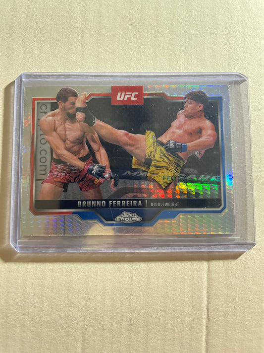 2025 Topps Chrome UFC Brunno Ferreira Refractor trading card (Card #192)