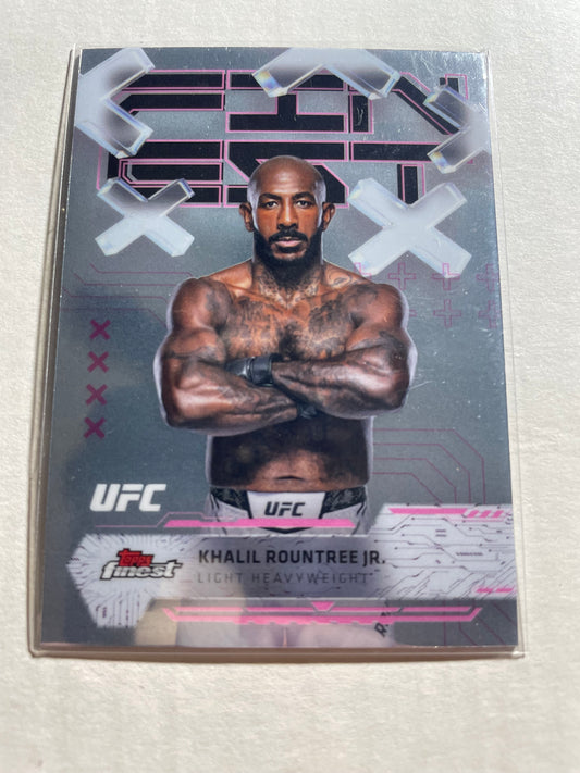 2025 Topps Finest UFC trading card featuring fighter Khalil Rountree Jr..