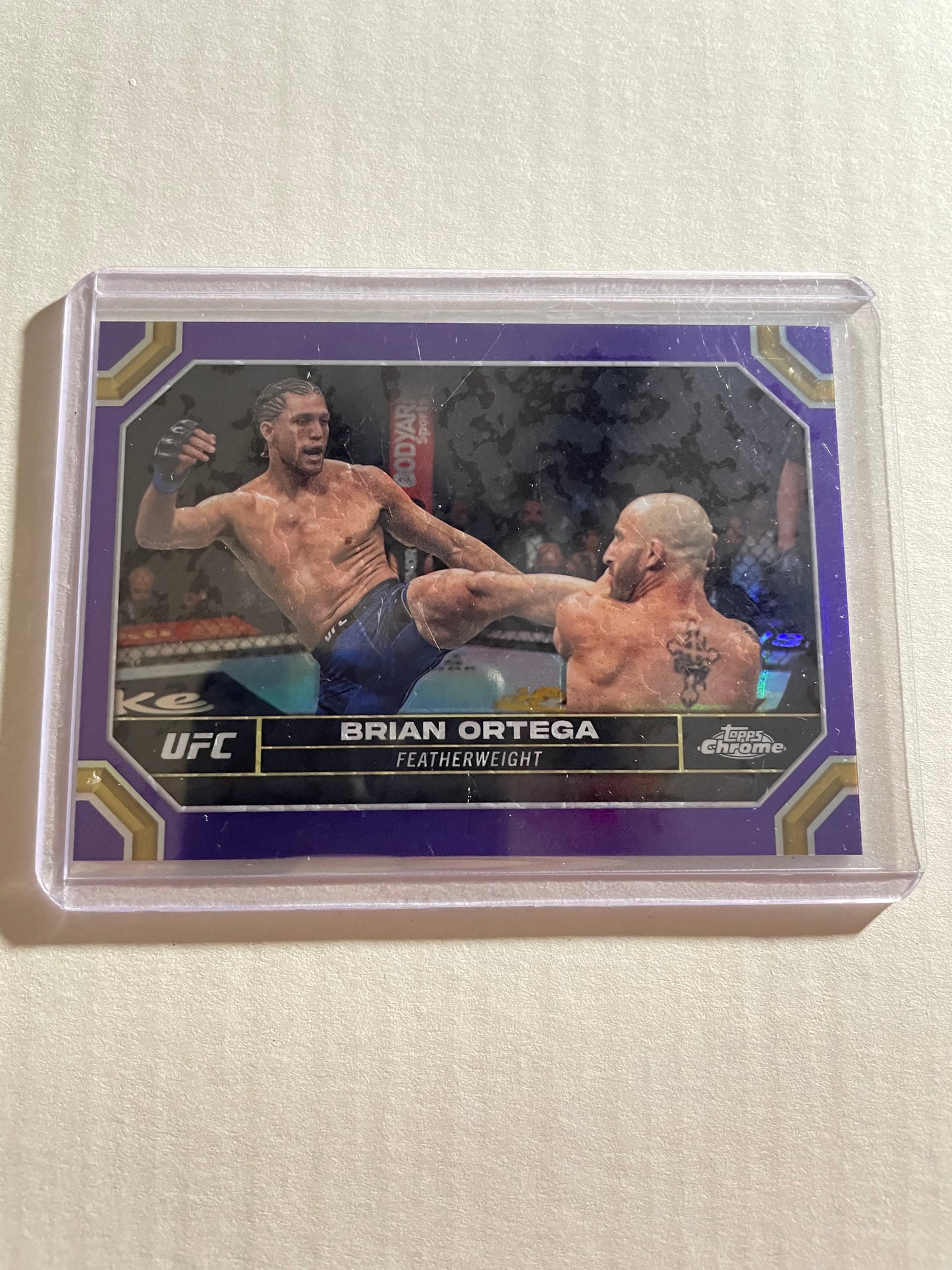 2024 Topps Chrome UFC Brian Ortega Purple Refractor card