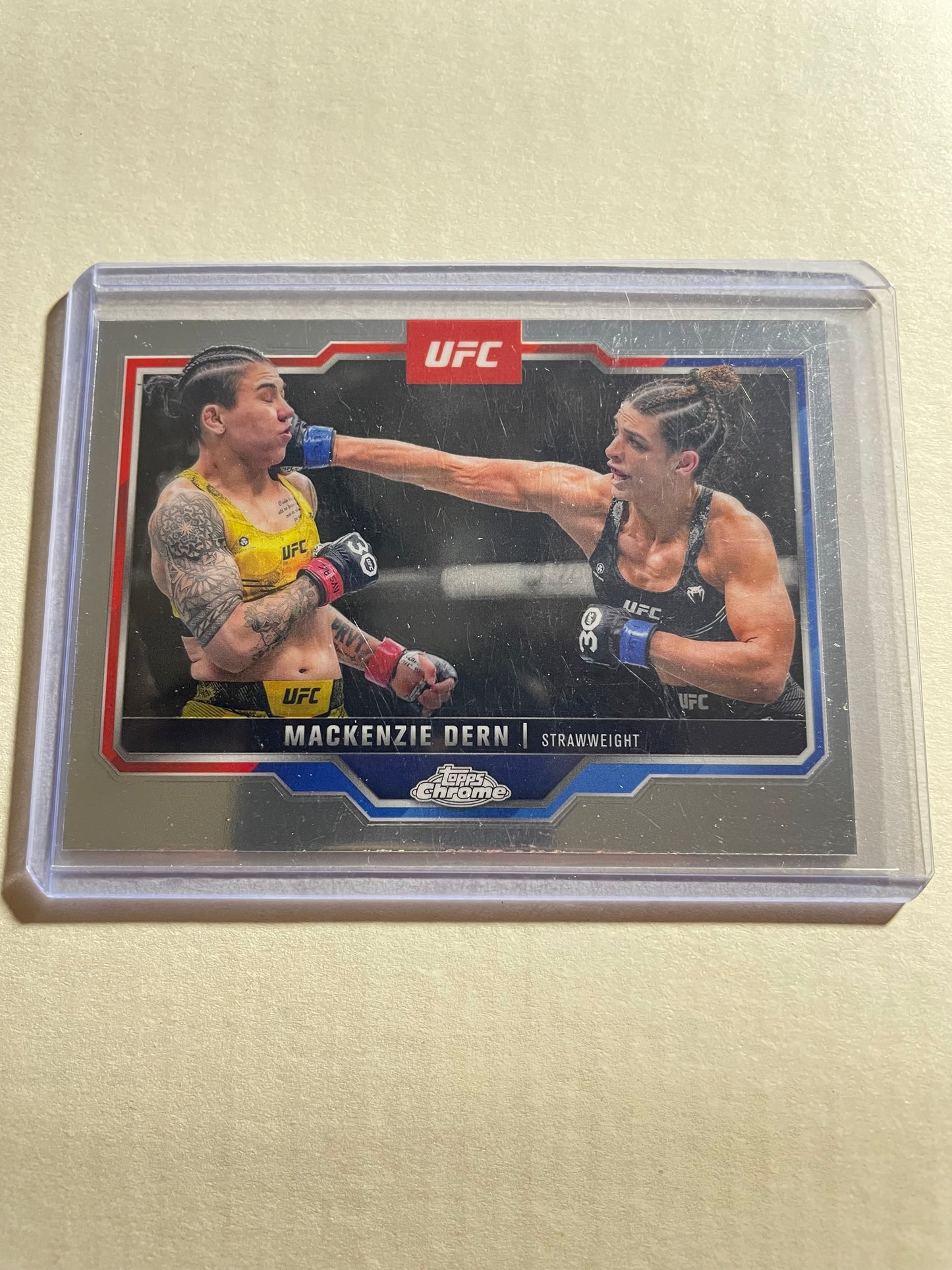 2025 Topps Chrome UFC Mackenzie Dern #183 Prism Refractor trading card.