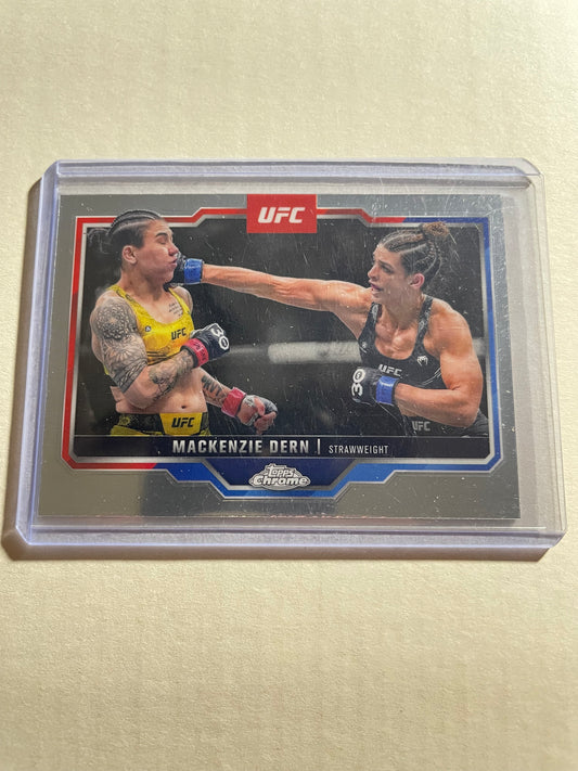 2025 Topps Chrome UFC Mackenzie Dern #183 Prism Refractor trading card.
