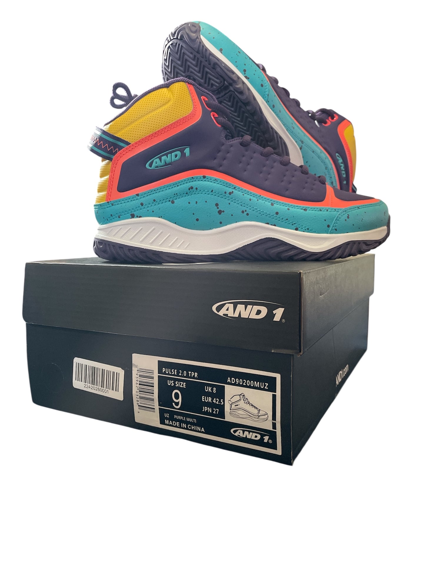 9M (NEW) AND1 Pulse 2.0 men's basketball shoes.