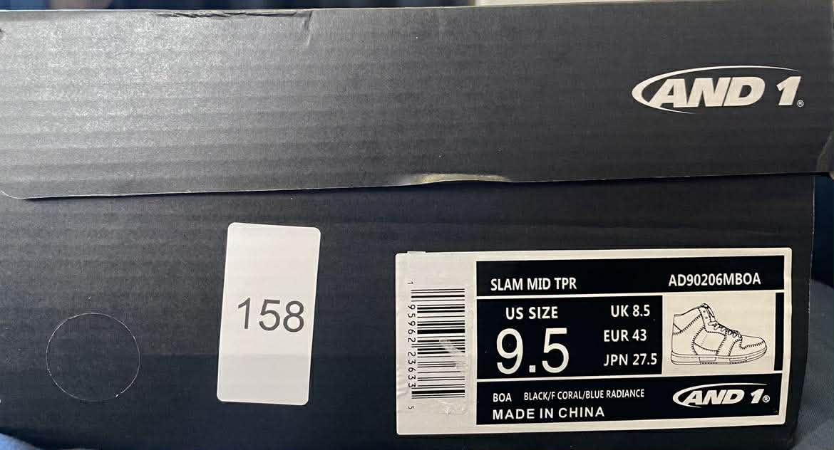9.5M NEW in ORG BOX AND1 Slam Mid TPR