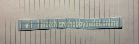 FINO'S SMALL OPEN WHITE ICON CUSTOM STICKERS 6in x .5in