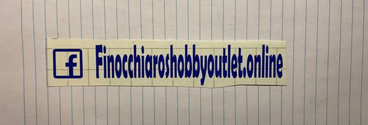 FINO'S OPEN BLUE ICON CUSTOM STICKERS 6 x 1