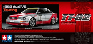 1/10 RC TT-02 1992 Audi V8 Touring Model Kit, w/ Hobbywing THW 1060 ESC