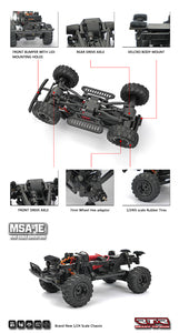 MSA-1E 1/24 Suzuki Jimny JB74 Scale Crawler, RTR, Blue "Cuter than a Jeep Renegade & as sturdy looking as the Mercedes G-Class..."