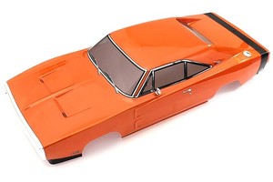 Pre-painted Hemi Orange 1970 Dodge Charger body for Fazer Mk.2 FZ02L chassis.