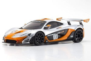 MINI-Z McLaren P1 GTR RTR, Silver/Orange, w/ MR-03 Chassis, RWD