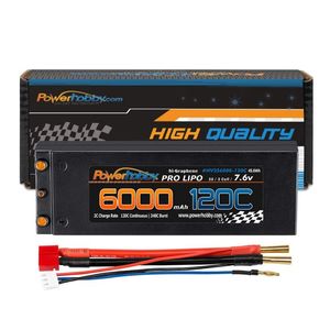 2S 7.6V 6000mah 120C Graphene + HV Lipo Battery Bullet Deans Plug 120C Continuous / 240C Burst