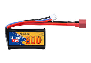 Li-ion 7.4V 800mAh Battery with Deans Plug : BlackZon Slyder