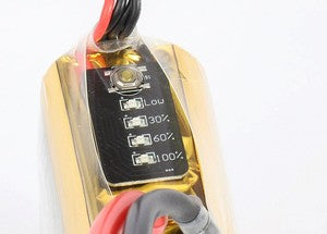 Pure Gold 100c 3s 6000mAh 11.1V Softcase Lipo Battery, w/ LED Battery Check - EC5 +Deans Plug