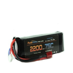 3S 11.1V 2200MAH 75C Lipo Battery with Hardwired T-Plug