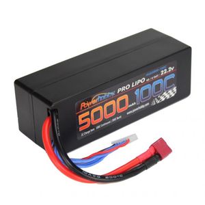 6S 22.2V 5000MAH 100C Hard Case Lipo Battery, w/ Deans T-Plug Connector