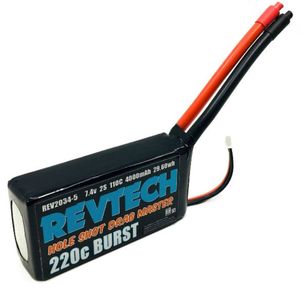 2S 7.4V 4000MAH 110C 220C Burst LiPo Drag Racing Battery Pack, No Plug