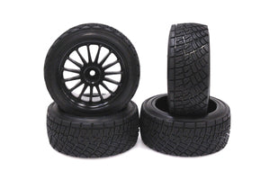 1/10 HPI Rally Off-Road WR8 Flower Line Black Wheels (4pcs)