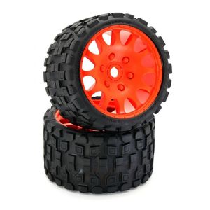 Scorpion Belted Monster Truck Tires / Wheels w 17mm Hex (2) Sport-Orange