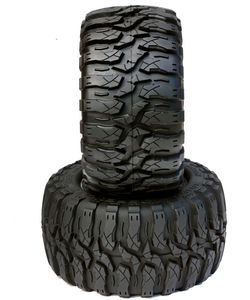 1/8 Defender 3.8" Belted All Terrain Tires 17mm Mounted Black