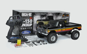 SCA-1E 1/10 Scale '70s Ford F-150 4WD Scale Crawler, 2.1 Spec, RTR (313mm Wheelbase) Black